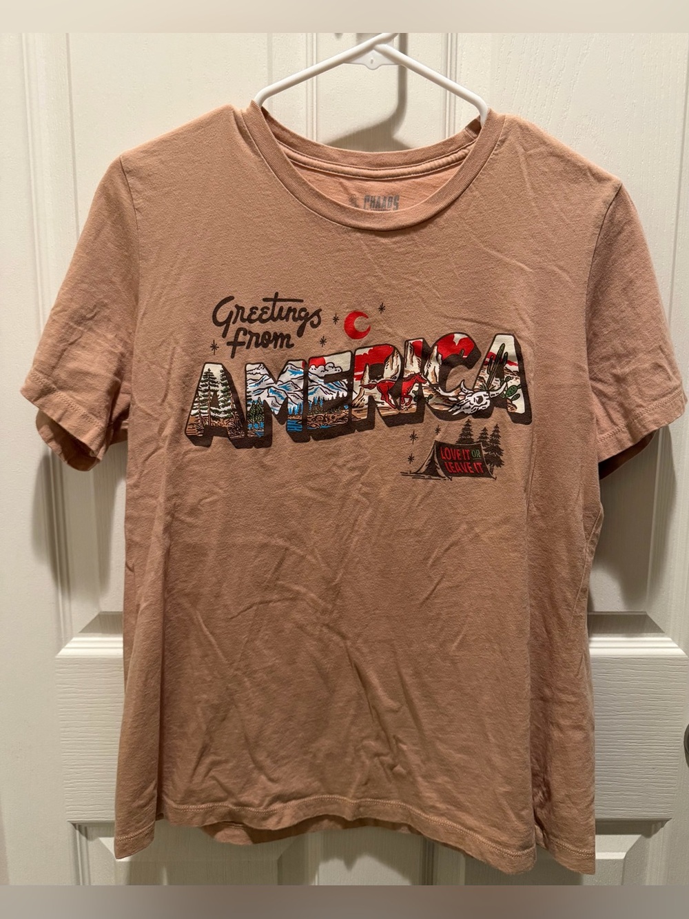 Chaads “Greetings From America-Love It or Leave It” Western Graphic Tee